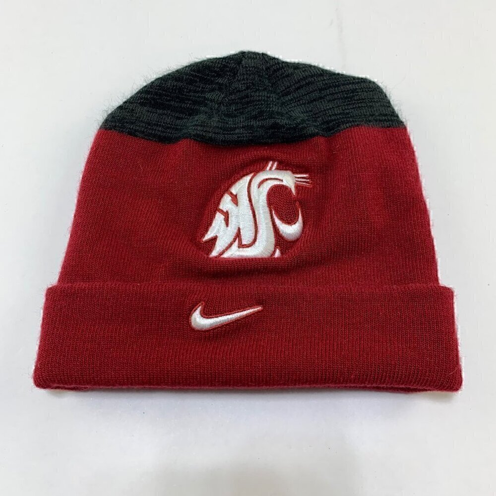 Washington State Cougars NCAA Red Gray Nike Beanie Hat Cap